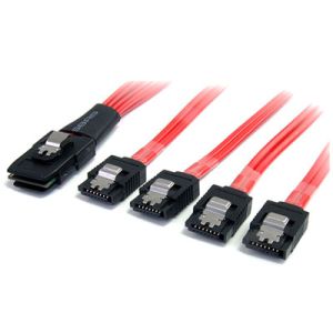 StarTech SAS8087S4100 SFF-8087 to 4x Latching SATA - SAS Cables