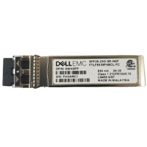 Dell W4GPP 25GbE SFP28 SR 850nm 100m MMF Duplex LC Pluggable Transceiver Ref