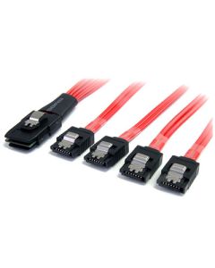 StarTech SAS8087S4100 SFF-8087 to 4x Latching SATA - SAS Cables