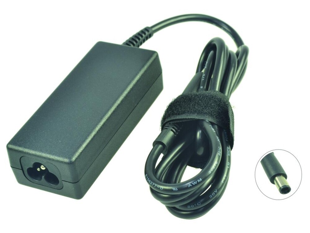 2-Power AC Adapter 19.5V 65W with Dongle includes power cable Replaces 613152-001