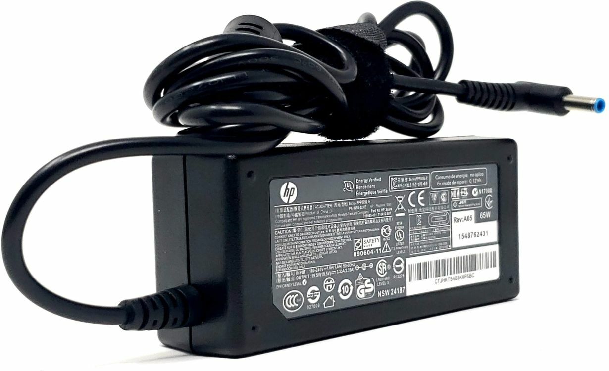 2-Power AC Adapter 19.5V 3.33A 65W includes power cable Replaces 714657-001