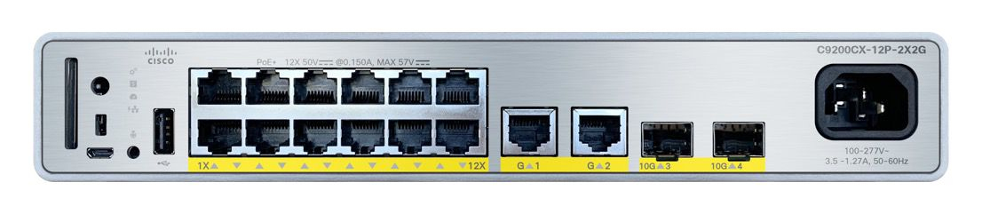 Cisco C9200CX-12P-2X2G-E network switch Managed Gigabit Ethernet (10/100/1000) Power over Ethernet (PoE)